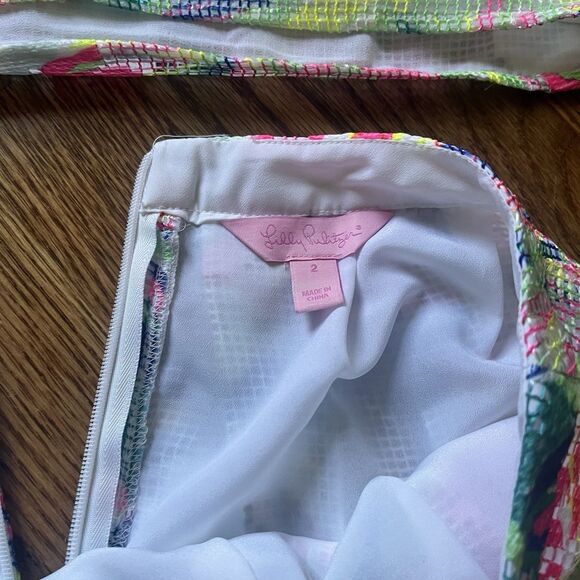 Lilly Pulitzer Hilah Matching Set Skirt and Crop Top Island Time Size 2 Tropical - Picture 8 of 15